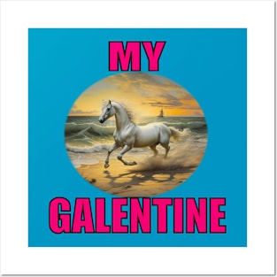 My galentine black horse Posters and Art